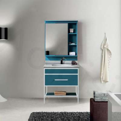 Home hotel usage stainless steel SS bathroom vanity and cabinet set units