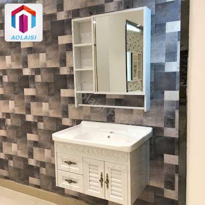 hotel cheap wholesale Space aluminum bathroom vanity mirror cabinets