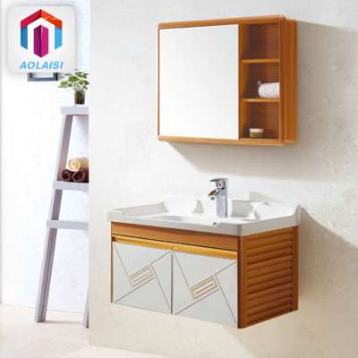 50Cm 80Cm 90Cm Bathroom Vanity Unit With Mirror And Basin Aluminium Wall Mounted Toilet Bathroom Furniture Vanity Cabinet