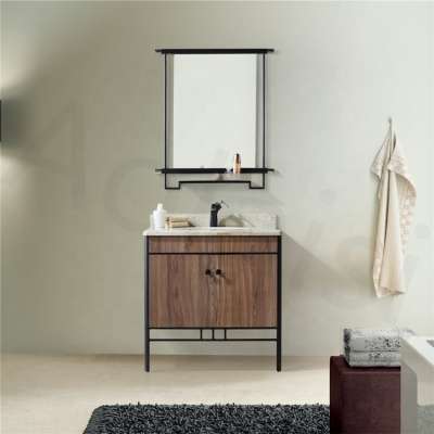 modern luxury design Modern black white color Stainless Steel bathroom vanities top cabinet with legs