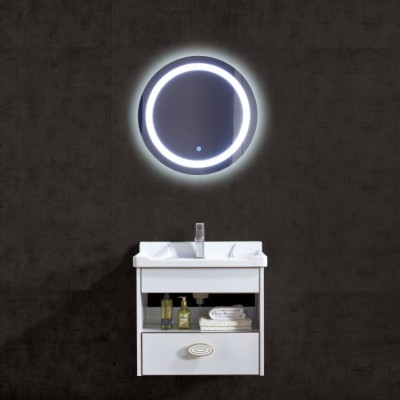 Foshan wholesale stainless steel bathroom wall cabinet with LED illuminated mirror