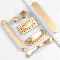 Gold Cabinet Drawer Pulls, Brushed Brass Pulls Handles for Dresser Drawers Bathroom Cabinet Hardware